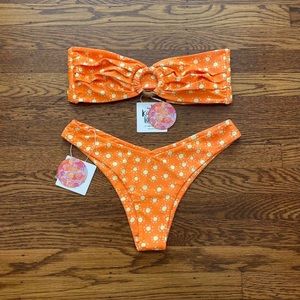 Kulani Kinis Strapless Bandeau Swimsuits🧡☀️